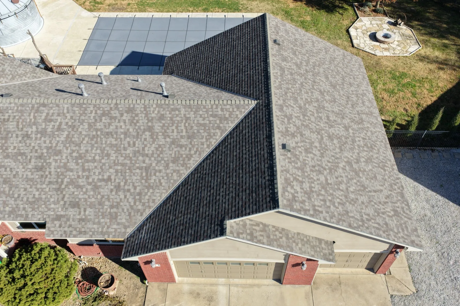 DFW aerial roofing image